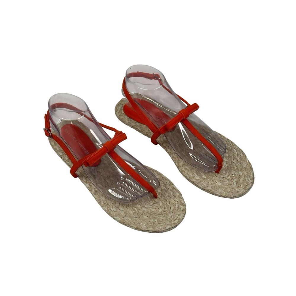 STUART WEITZMAN Felicity Espadrille Slingback Orange Sandals Size 10.5B New $295
